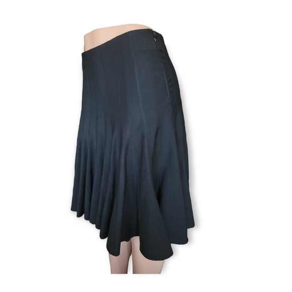 Club Monaco Wool Blend Fit And Flare Knee Length Skirt Size 6 Black - Picture 6 of 8